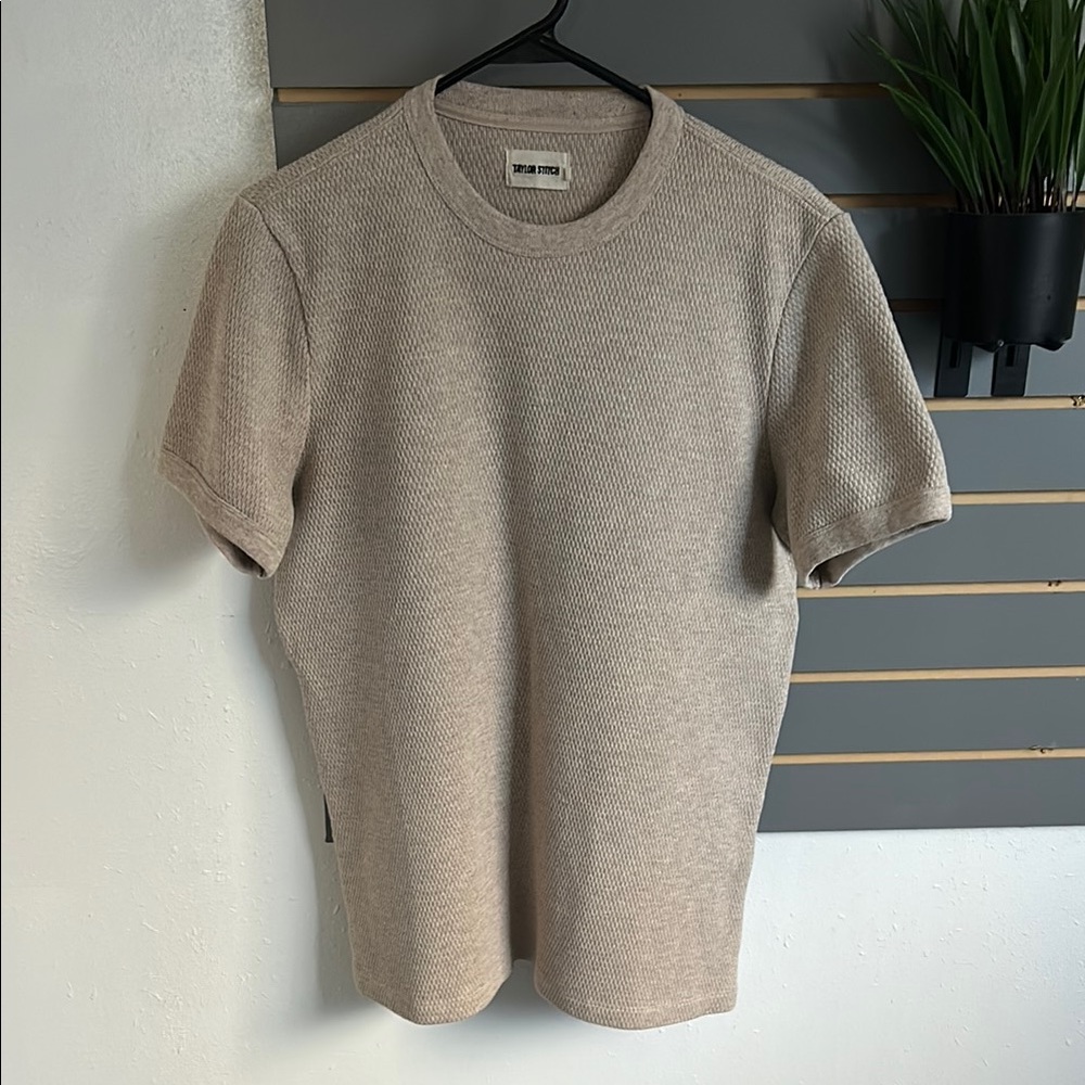 Taylor Stitch Heavy Bag Waffle Tee in Beige